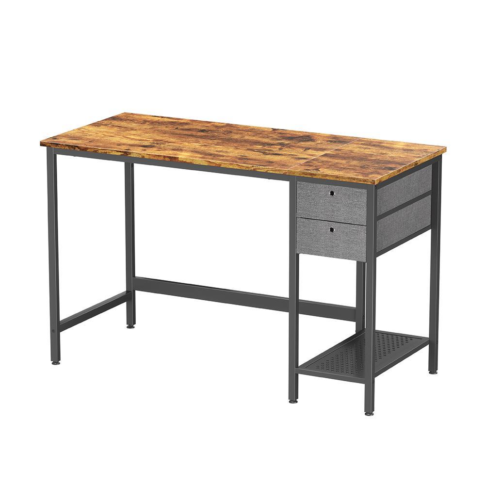 Cubiker Desk with Drawers - 40" / Rustic Brown - EUCLION