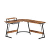 CubiCubi L-Shaped Desk Arc with Small Table and Drawer - 59.1