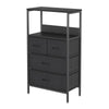 CubiCubi Storage Tower With 4 Drawes And A Shelf - Black Grey - EUCLION