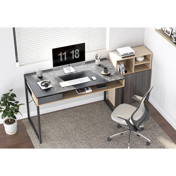 Cubiker Desk with Open Shelf Storage and Single Drawer - EUCLION