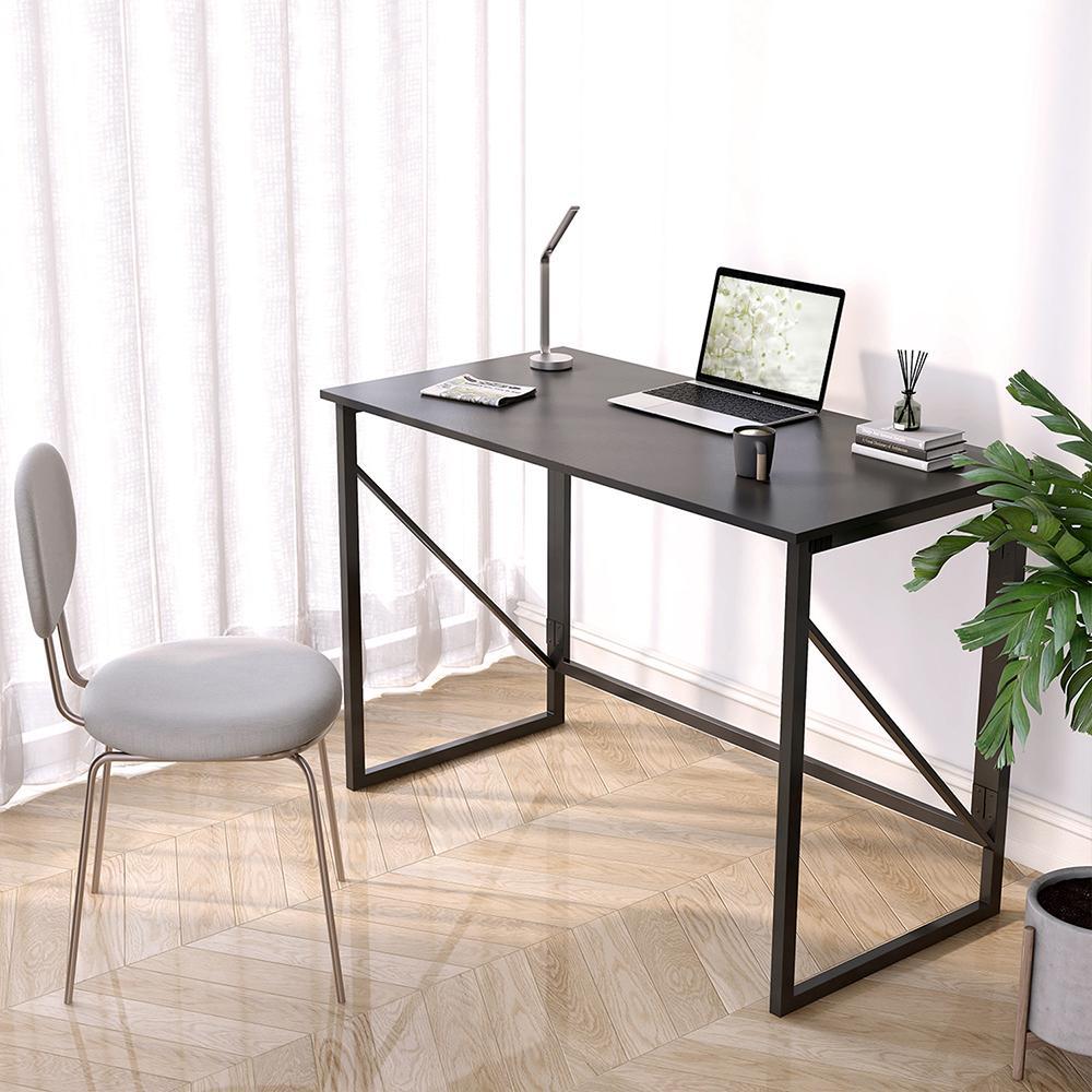 CubiCubi Small Folding Computer Desk 30 Inch with Shelf and